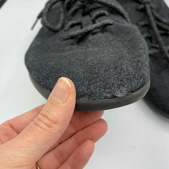 Allbirds Mens Wool Runner 0219 NV1 Black Lace Up Low Top Athletic Shoes Size 10 - Picture 11 of 13